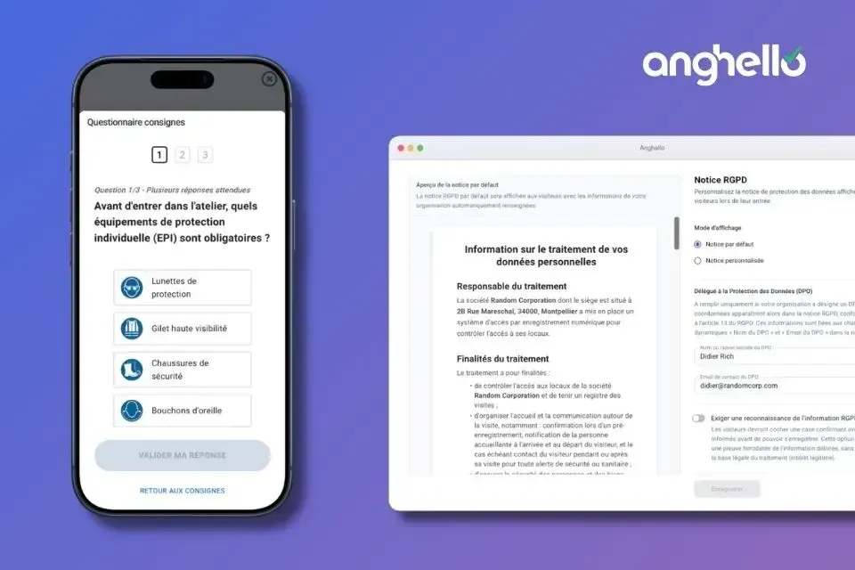 Nouveautés : quiz de sécurité, notifications, rôle Évacuation…